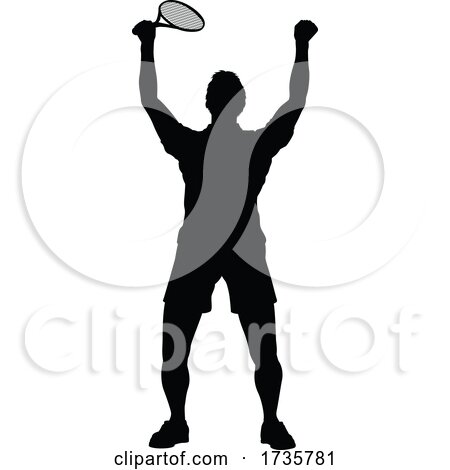 Tennis Silhouette Sport Player Man by AtStockIllustration