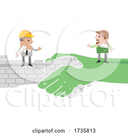 Engineer and Farmer on Shaking Brick and Green Hands by NL shop