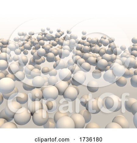 3D Abstract Background of Spheres by KJ Pargeter