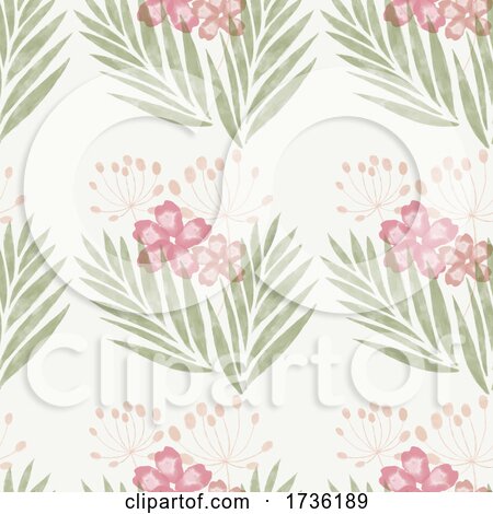 Watercolour Floral Pattern Background Design 2501 by KJ Pargeter