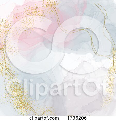 Abstract Hand Painted Decorative Watercolour Background by KJ Pargeter