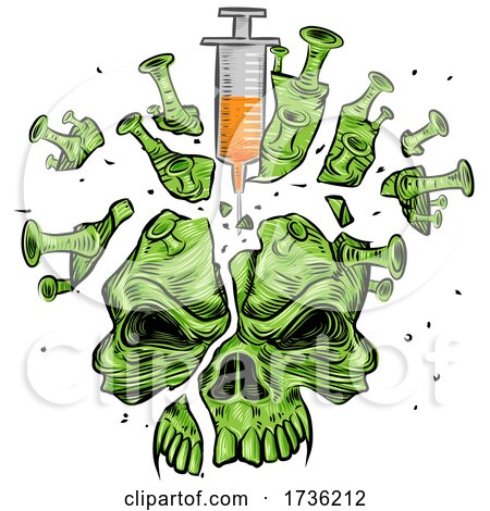 Virus Earth Pricked with Vaccine Needles by Domenico Condello