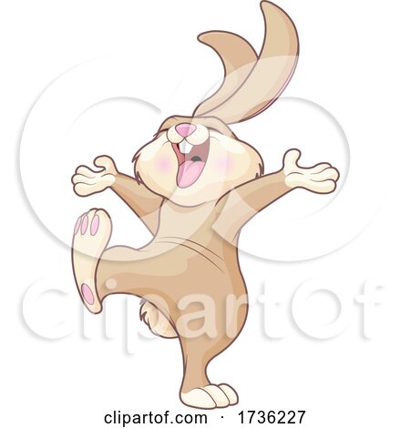 Happy Cheerful Bunny Rabbit by Pushkin