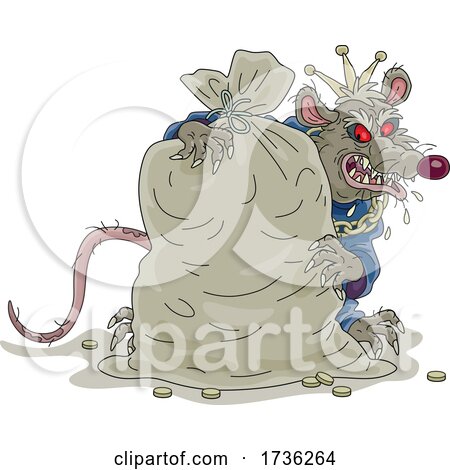 Rat King with a Money or Garbage Bag by Alex Bannykh