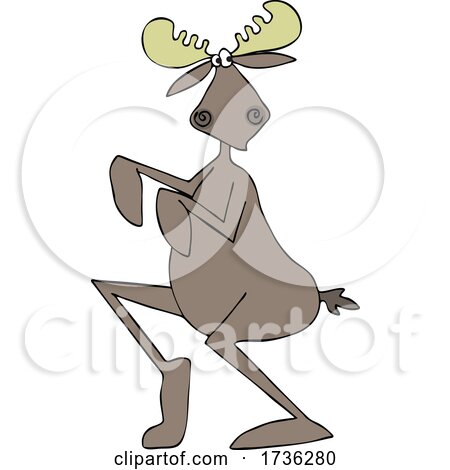 Cartoon Sneaky Moose by djart