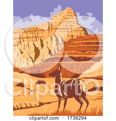 Badlands National Park in South Dakota WPA Poster Art by patrimonio