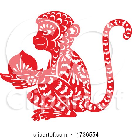 Chinese Zodiac Monkey by Vector Tradition SM
