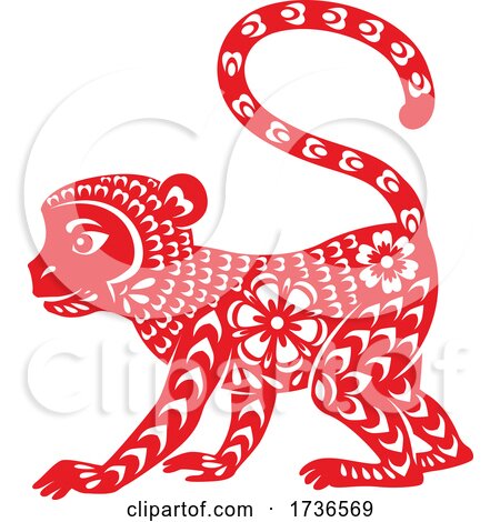 Chinese Zodiac Monkey by Vector Tradition SM