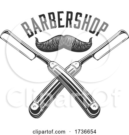 Dark Gray Barber Shop Design by Vector Tradition SM