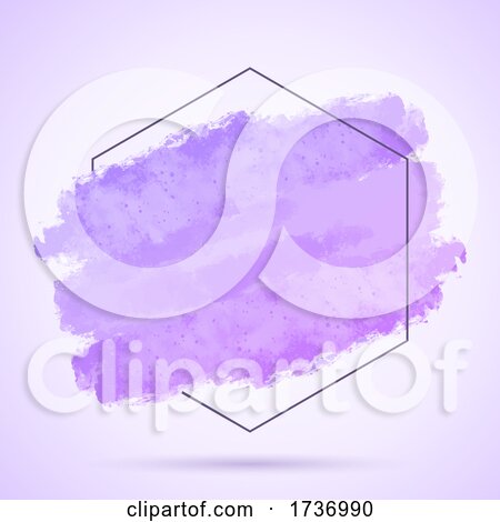 Abstract Background with Grunge Stroke and Hexagonal Frame by KJ Pargeter