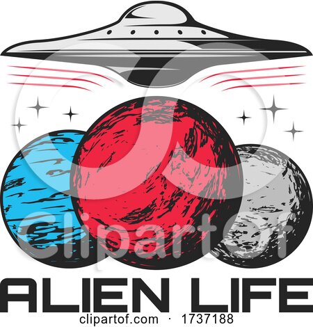Alien UFO Flying Saucer by Vector Tradition SM