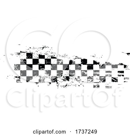 Distressed Checkered Racing Flag by Vector Tradition SM