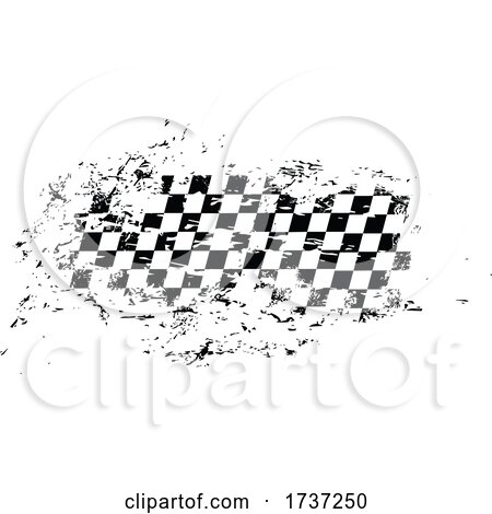 Distressed Checkered Racing Flag by Vector Tradition SM
