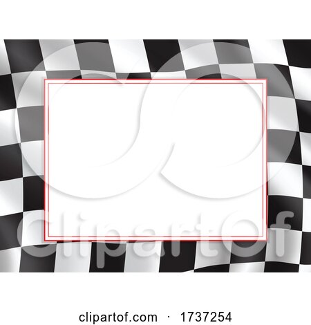 Checkered Racing Flag Border by Vector Tradition SM