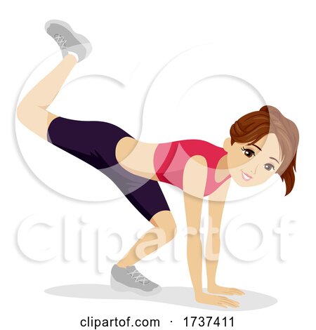 Teen Girl Animal Exercise Scorpion Illustration by BNP Design Studio