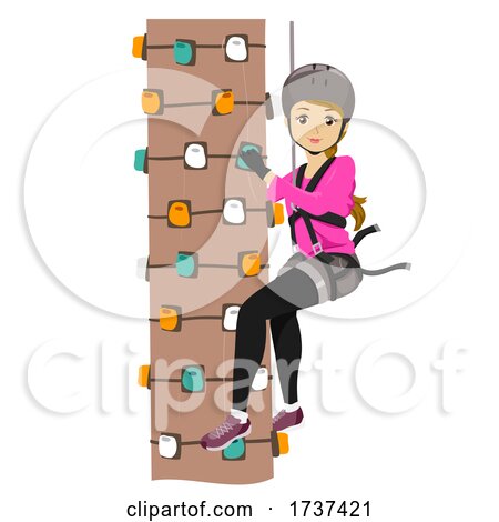 Teen Girl Monkey Grove Tree Climb Illustration by BNP Design Studio
