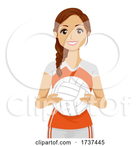 Teen Girl Volleyball Player Illustration by BNP Design Studio