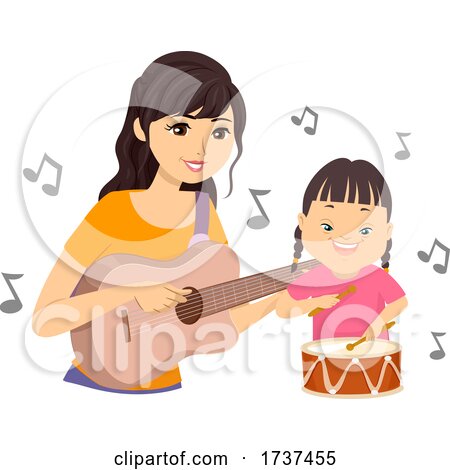 Teen Play Music Kid down Syndrome Illustration by BNP Design Studio