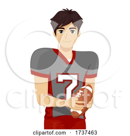 Teen Boy Tackle Football Player Illustration by BNP Design Studio