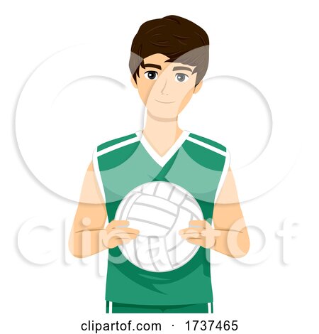 Teen Boy Volleyball Player Illustration by BNP Design Studio