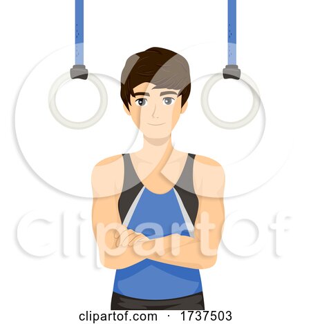 Teen Boy Gymnast Illustration by BNP Design Studio