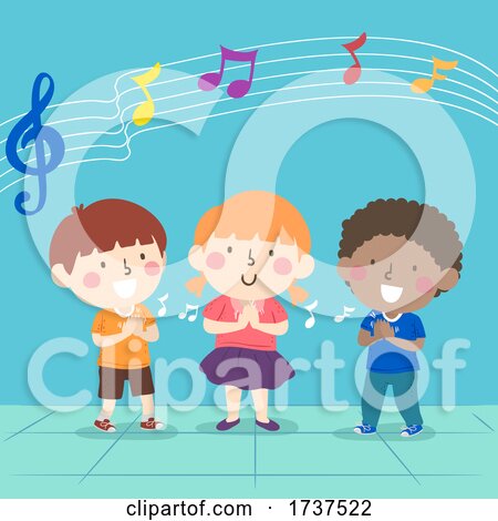 Kids Clapping Beat Music Illustration by BNP Design Studio