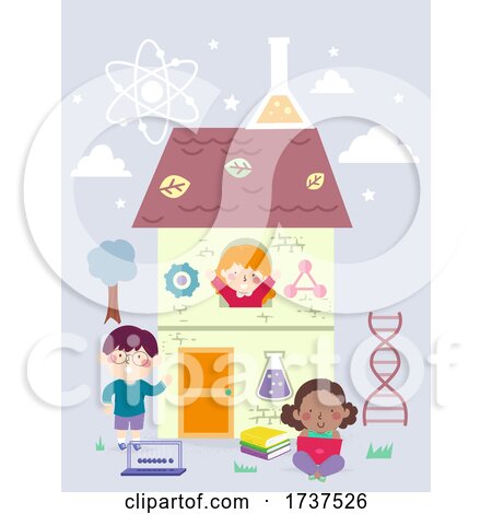 Kids Science House Illustration by BNP Design Studio