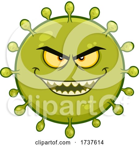 Grinning Evil Green Germ by Hit Toon