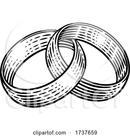 Wedding Ring BandsVintage Woodcut Illustration by AtStockIllustration