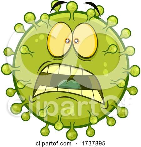 Fearful Green Virus Character by Hit Toon