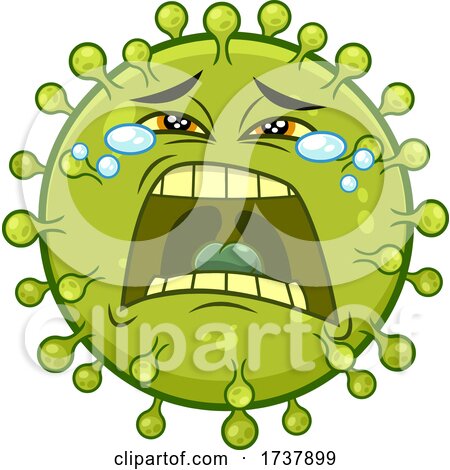 Crying Green Virus Character by Hit Toon