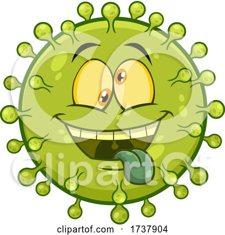 Sick Green Virus Character by Hit Toon