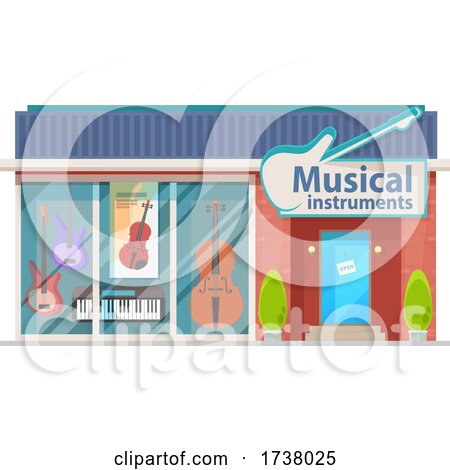 Musical Instrument Store Front by Vector Tradition SM