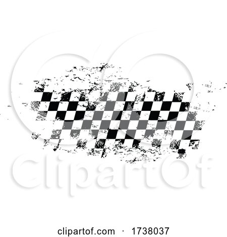 Checkered Racing Flag with Grunge by Vector Tradition SM