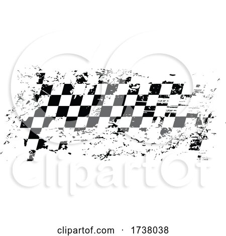 Checkered Racing Flag with Grunge by Vector Tradition SM