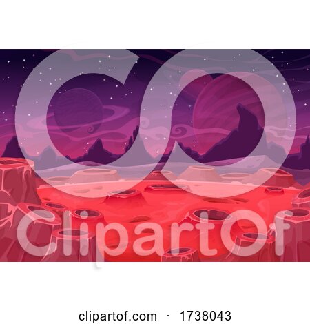 Crater Foreign Planet Background by Vector Tradition SM