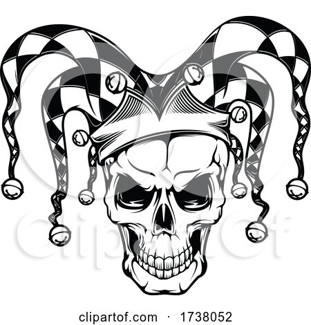 Black and White Skull Joker by Vector Tradition SM