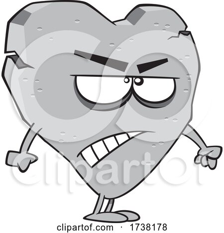 Cartoon Heart of Stone Character by toonaday