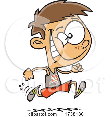 Cartoon Track and Field Boy Running Posters, Art Prints by - Interior Wall  Decor #1738180