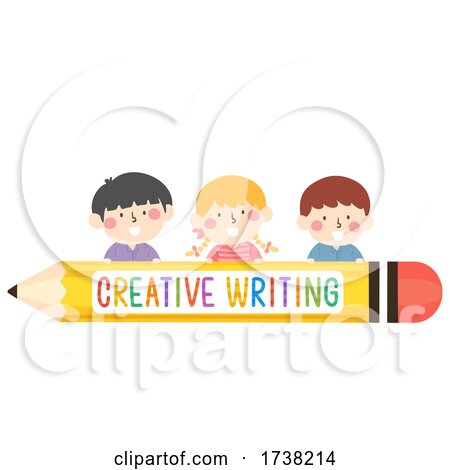 Kids Creative Writing Pencil Border Illustration by BNP Design Studio