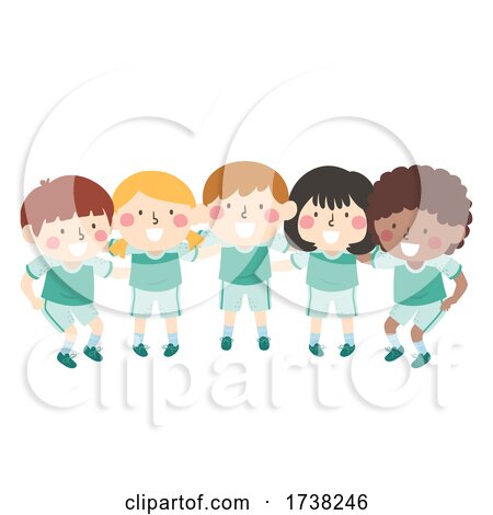 Kids Gym Team Group Plan Huddle Illustration by BNP Design Studio