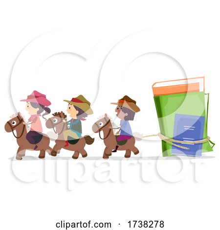 Stickman Kids Cowboy Catch Books Illustration by BNP Design Studio