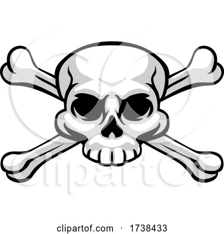 Skull and Crossbones Pirate Jolly Roger by AtStockIllustration