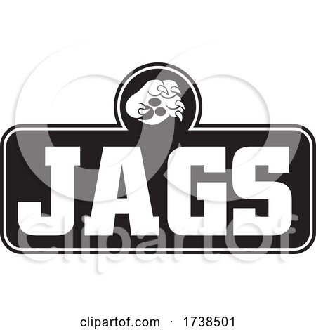 Black and White Paw over JAGS Text by Johnny Sajem
