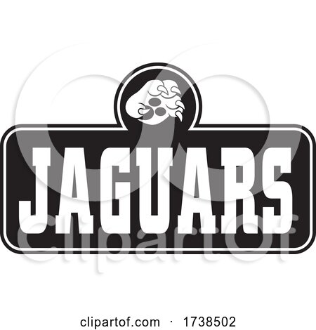 Black and White Paw over JAGUARS Text by Johnny Sajem