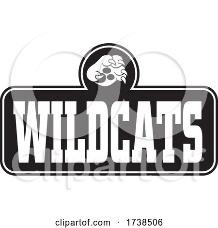 Black and White Paw over WILDCATS Text by Johnny Sajem