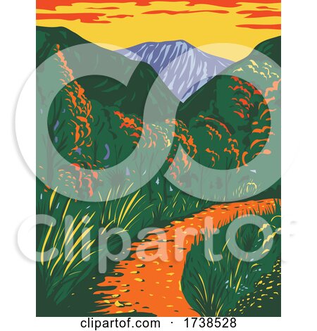 McKittrick Canyon Trail Within the Guadalupe Mountains National Park in New Mexico During Fall WPA Poster Art by patrimonio