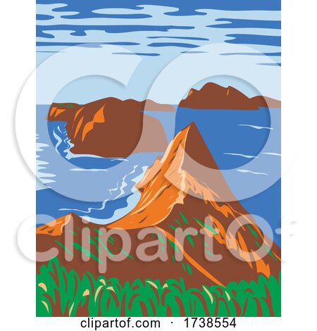 Channel Islands National Park off the Southern California Coast United States WPA Poster Art by patrimonio