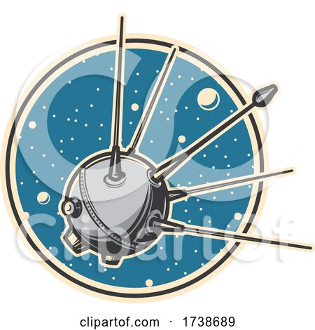 Space Exploration Satellite Sputnik by Vector Tradition SM