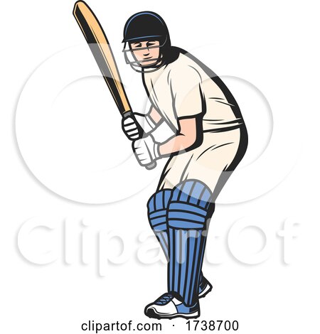 Cricket Player by Vector Tradition SM